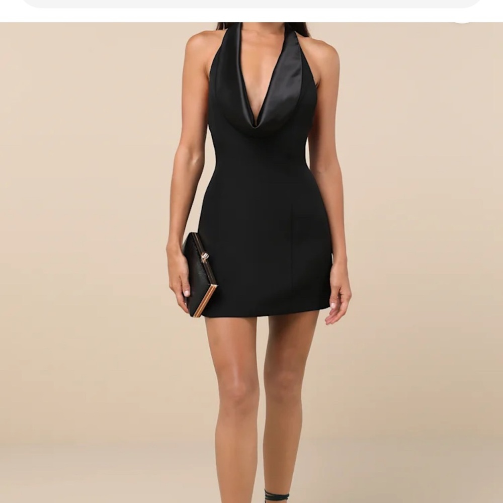 Lulu's Classic Black Mini Dress